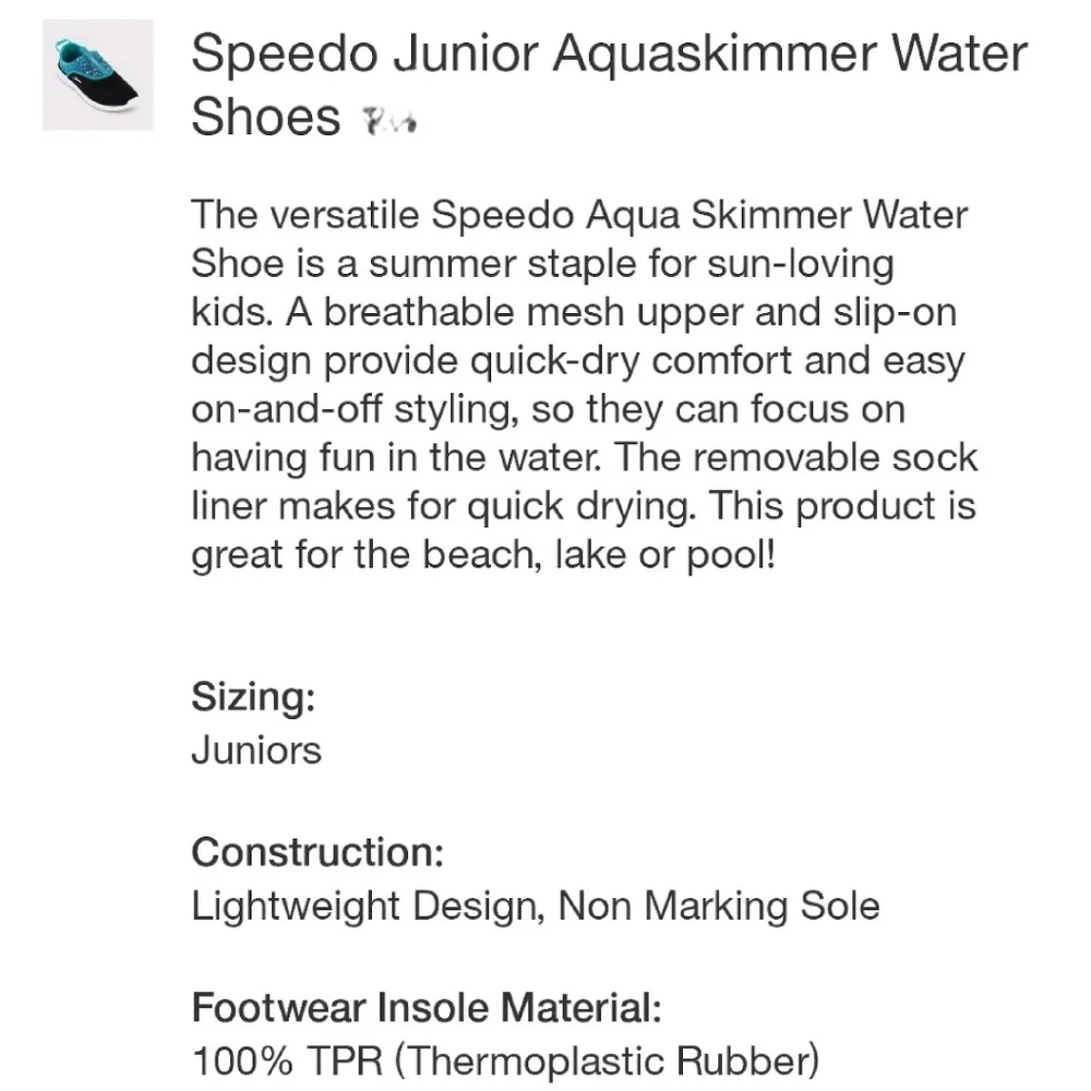 Speedo junior aquaskimmer